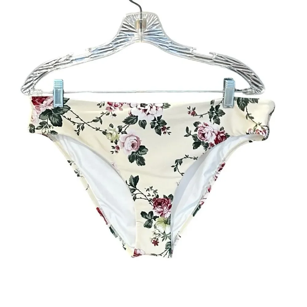 NWT Antonio Melani Style Bungalow Bikini Bottom Floral XL